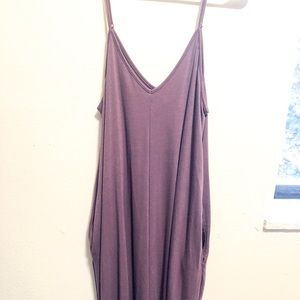 Purple Pocket Maxi Dress
